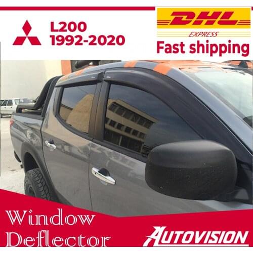 Car Window Accessories Mitsubishi L200 1992-1998 / 2000-2006 / 2006-2014 / Window Deflector Rain Guard Visor Awnings