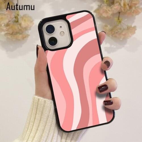 Phone Case for iPhone 12 mini X XS XR 11 Pro Max SE 2020 5 6S 7 8 Plus Samsung Galaxy S8 S9 S10 S20 S21 dark pink swirls Cover