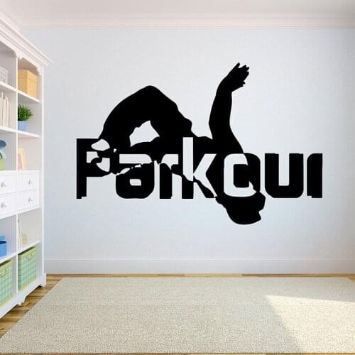 Home decor Parkour Sport Wall Sticker Waterproof removeable DIY Vinyl Art Wall Decal teens room boys room decoration mural G991