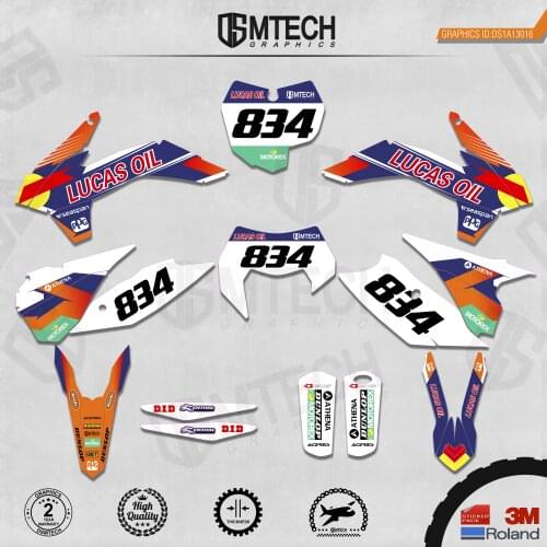 DSMTECH Customized Team Graphics Backgrounds Decals 3M Custom Stickers For 2013-2014 SXF 2015 SXF 2014-2015 EXC 2016 EXC 016