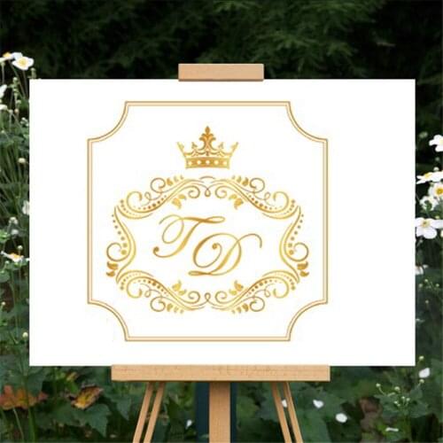 Personalised Wedding Welcome Sticker Sign Bride and Groom Names Customized Vinyl Decal Sticker P0123