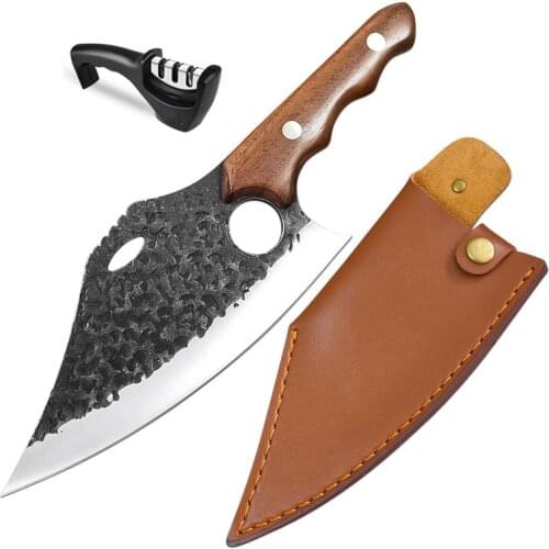 Chefs Kitchen Butcher Knife Fish Filleting Meat Cutting Knife Hand Forged Sharp Blade Cooking Knives