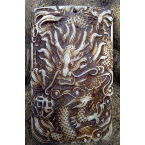 The ancient The 12 zodiac dragon shaped pendant jewelry sculpture domino