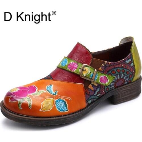 2019 new handmade Genuine leather loafers shoes stitching lady flat shoes yellow head color four seasons oxford shoes for woman