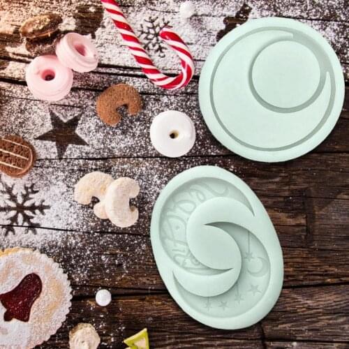 Muslim Moon Shape Chocolate Fondant Silicone Mold Soap Candle Making Tool Soap Candle Handmade Making Tool for Kitchen Supplies