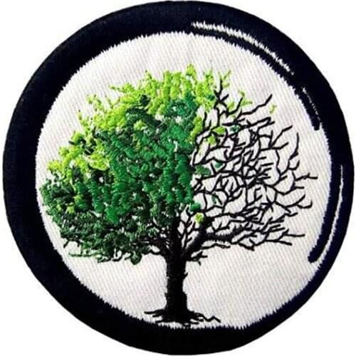 Birth to Death Buddhism Patch Embroidered Applique Iron On Sew On Emblem Embroidery applique decorations