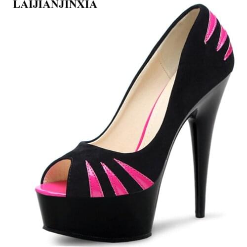 New 15cm High Heels Night Club Wedding Party Pole Dance Platform Sandals Dancing Shoes