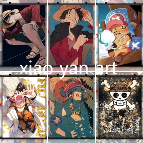 One Piece D. Luffy Diamond Painting Diamond Inlaid Diamond Mosaic Diamond Embroidery Cross Stitch Kits Home Decor