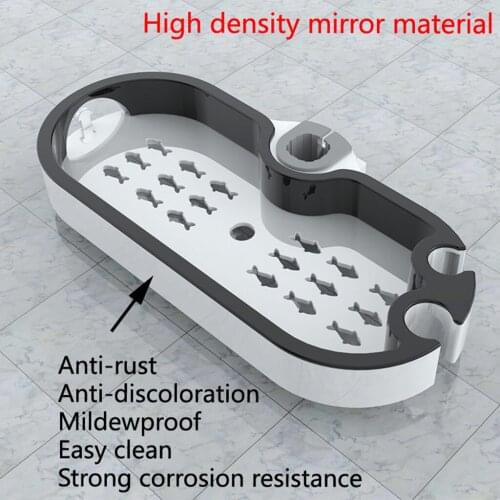 Plastic Hanging Shower Rack Adjustable Height for 22/24/25 mm Shower Rail