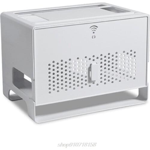 Dustproof Wifi Router Storage Box Desktop Socket Wire Organizer Box TV Set Top Rack Power Strip Hidden FinishingM27 21 Dropship