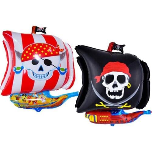 Retail 1pc/bag 54*68cm Irregular Corsair Balloon Sea Rover Balloon Pirate Ship Balloon Foil Balloon for Party Layout Decoration