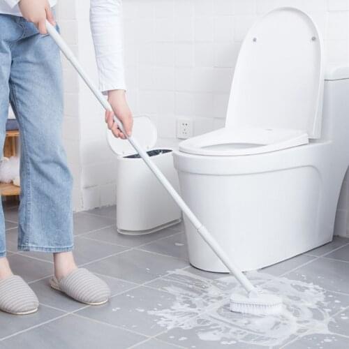 Bathroom Long Handle Brush Bristles Floor Ceramic Tile Scrub Toilet Bath Cleaning Tool-30