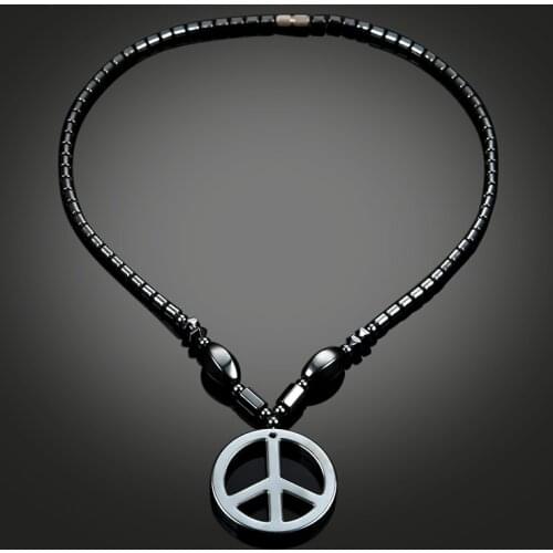 Stylish Presents Magnetic Necklace for Women Healthy Magnets Necklaces Pendants Hematite Black Stone Bead Men Necklace