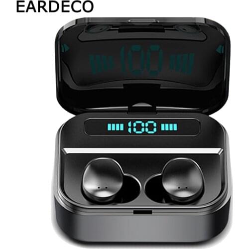EARDECO 2200mAh TWS Wireless Earbuds IPX7 Bluetooth Earphone In Ear Headphones 6D Stereo Headset Microphone Wireless Earphone
