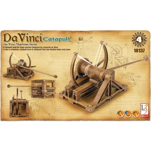 Scale 1/N Academy 18137 Da Vinci Machines Series Classic original Catapult Plastic Model Kit