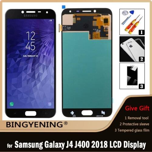 For Samsung Galaxy J4 2018 J400 J400F J400H J400P J400M Full LCD Display Screen Touch Digitizer Assembly with Frame Replace