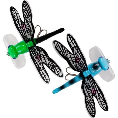 1pcs Fishing Bait Lure Hook Weight 7cm 6g Life-like Dragonfly Floating Fly Fishing Flies Hairy Hook Insect Lure Fishing Tackle