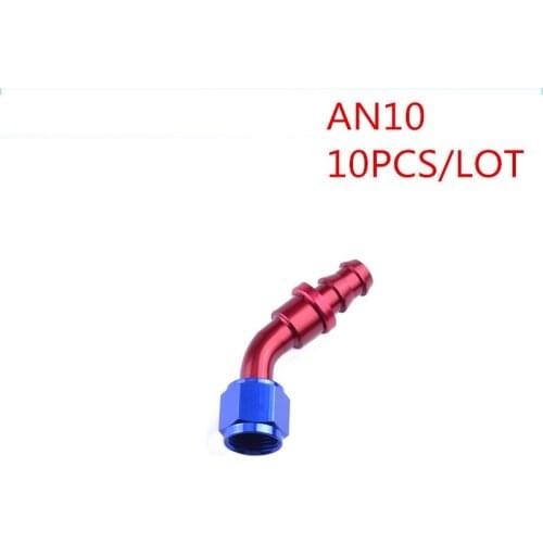 10 AN Fitting AN 10 45 Degree Enforced Aluminum Hose End Fittings Oil Fuel Adapter Connection Auto Modified Parts