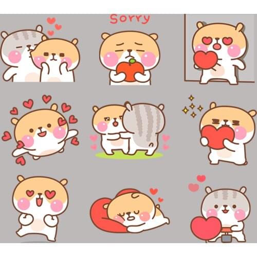 24 love doll stickers cartoon funny scrapbook stickers for children, DIY laptop suitcase skateboard motorcycle bicycle toy