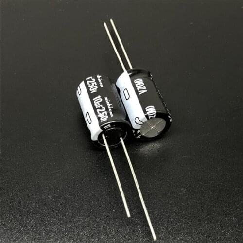 5pcs/50pcs 10uF 250V NICHICON VZ Series 10x16mm 250V10uF Wide Temperature Range Aluminum Electrolytic Capacitor