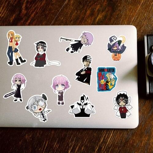 50pcs Soul Eater Stickers Cartoon Anime Maka Albarn Black Star DIY Graffiti Suitcase Refrigerator Water Cup Waterproof Kids Toys
