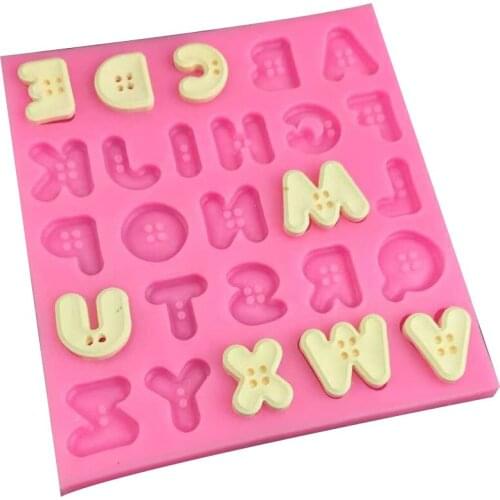 English alphabet series Fondant Silicone Mold Alphabet Chocolate Biscuits Baking Mold Birthday cake decoration tools