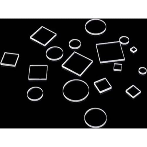 Round Square Quartz Glass Lenses JGS2 Diameter 6/7/8/9/10mm Acid Alkali Temperature Resistance Dust Cover Thickness 1mm 10PCS