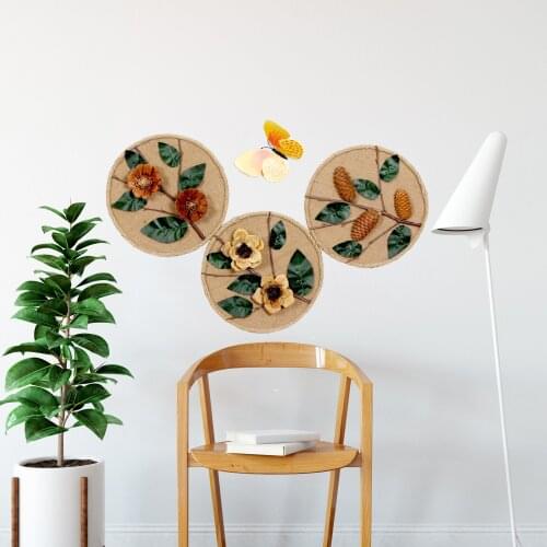 Linen disc Wall Decoration pendant handmade products kindergarten Living Room Decoration pendant home decoration wall
