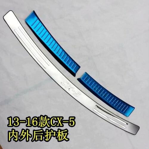High Quality Stainless Steel Inner Rear Bumper Protector Sill Trunk Trim for Mazda CX-5 CX5 2012 2013 2014 2015 2016 accessories