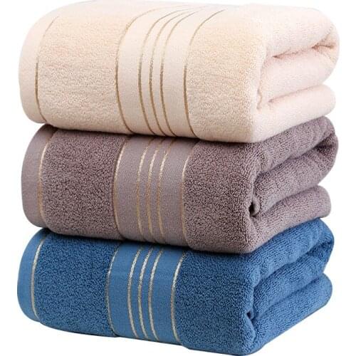 New Arrival Solid Color Cotton Bath Towel Absorbent Portable Beach Towels Travel Towel For Home Hotel 70*140cm
