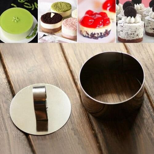 New Lovely Stainless Steel Mousse Cake Ring Mold Cupcake Mould Cooking