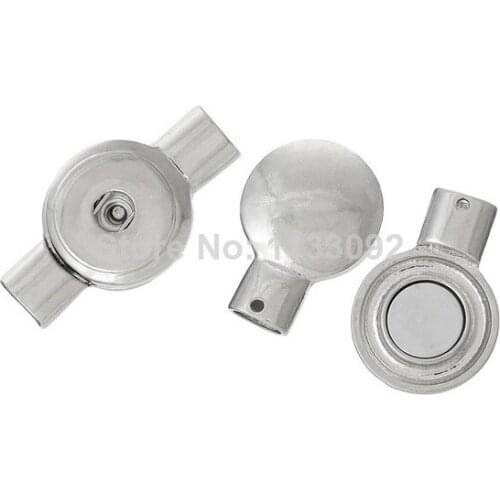 Wholesale 30pcs/lot Copper Magnetic Clasps For Leather Round Silver Tone Fits Nice Snap Buttons 4.2cm x 2.3cm(1 5/8" x 7/8")