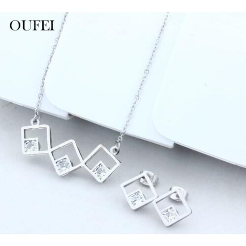 OUFEI Stainless Steel Jewelry For Woman Indian Jewelry Sets Earring And Necklace Sets Jewelry Accessories Free Shipping