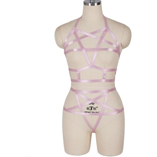 Pentagonal Garters Accessories Harness For Women Belt Sexy Lingerie Set Erotic Exotic Costumes Hollow Bra Festival Rave Wear