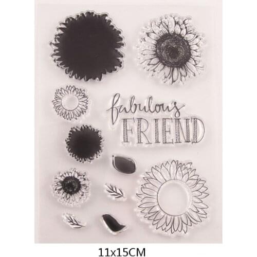 Sunflower Silicone Clear Seal Stamp DIY Scrapbooking Embossing Photo Album Decorative Paper Card Craft Art Handmade Gift M17D