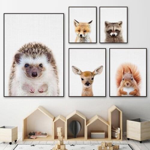Animal Poster Wall Pictures For Children Bedroom Cute Rabbit Canvas Painting Wall Art Home Accessories Decor