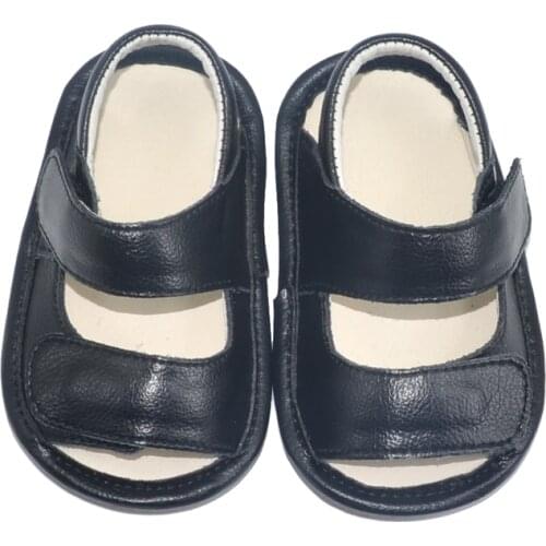 SandQ baby shoes boys sandals genuine leather newborn black infant shoes prewalkers beach shoes nonslip boutique 2019 0-24M