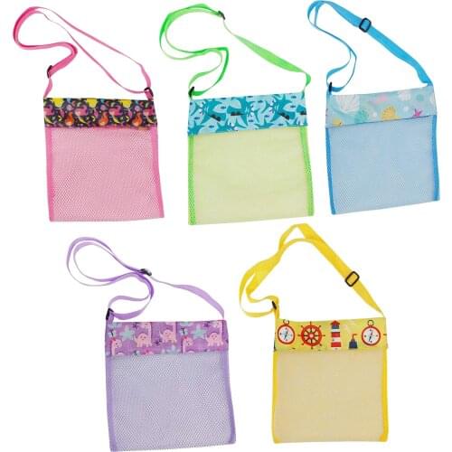 Children Baby Toy Storage Mesh Bag With Animal Pattern Cute Children Shell Bag Kids Beach Toys Clothes Towel Bag