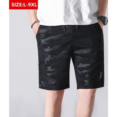 Sports Casual Shorts 7XL Men Camo 6XL Black Sweatpants Summer Plus Size 9XL 8XL Boys Knee Length Oversized Fat Half Trousers