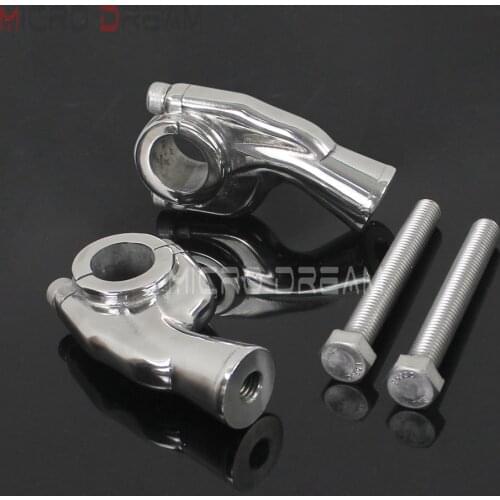 Old School Motorcycle 22mm 25mm Pullback Handlebar Risers for Harley Chopper Cruiser Vintage 7/8" or 1" Bar Mount Clamps
