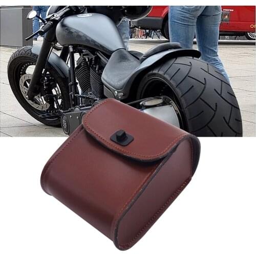 Motorcycle Bag Saddlebags Travel Bags Suitcase Motorbike Saddle Bag Black Brown Leatherfor Outdoor Riding Motocross back pocket