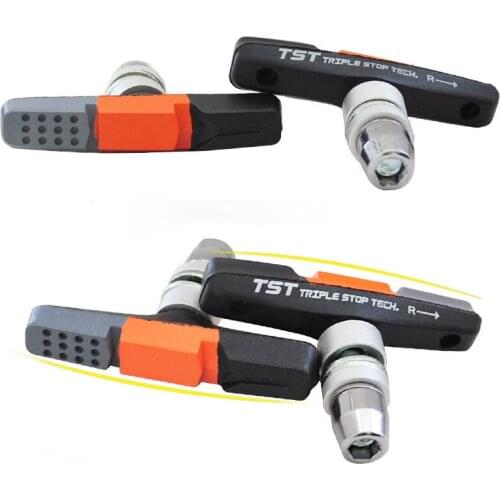 1 Pair Bicycle V-Brake Pads for Road Bicycle Brake Holder Shoes Bike Brake Pads High Wear Resistance Rubber Cycling Accessories