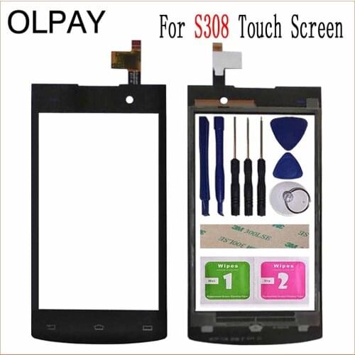 4.0'' For Philips Xenium S308 S301 Touch Screen Glass Digitizer Panel Lens Sensor Glass Free Adhesive And Wipes