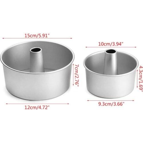 4inch 6inch Aluminum Alloy Round Chiffon Cake Pan Removable Bottom Hollow Chimne H58C