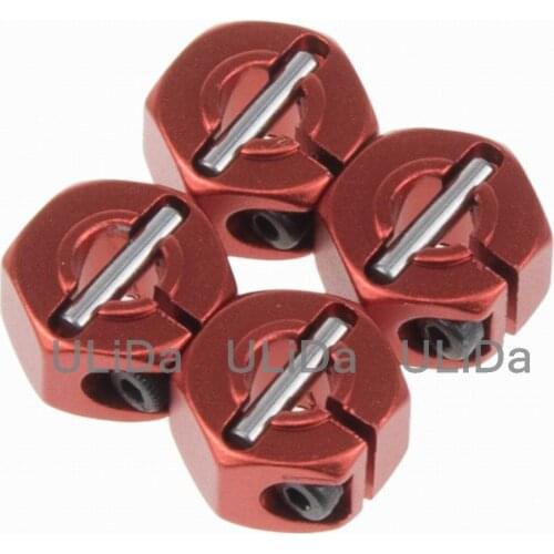 4pcs 12mm Hex 7mm Thickness 5mm Hole Metal Tire Wheel Hub Drive Adapter Mount for 1/10 RC Car Model Hsp Redcat Exceed Tyre Part