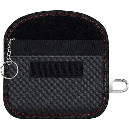 Signal Blocking Bag Key Fob Bag RFID Signal Shielding Keychain Anti-magnetic Card Keys Cases Portable GPS Shielding Box