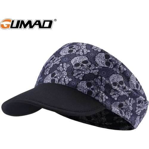 Skull Sports Caps Soft Brim Sun Visor Running Cap Summer Hiking Tennis Empty Top Cycling Hat Headscarf Baseball Women Men Hats