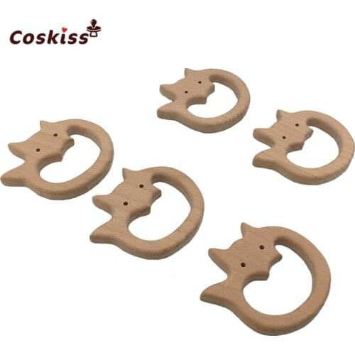 Baby Teether Bat Baby DIY Jewelry Pendants Necklace Bracelets Accessories BPA Free Wooden Teether