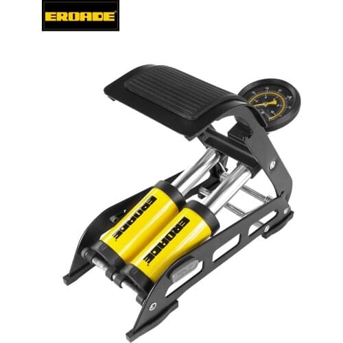 EROADE Double Cylinder Air Pump For Bicycle Accessories High Pressure Save Effort Anti-Slip Multifunctional Inflatable Inflator