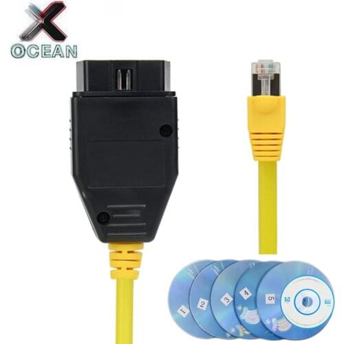ENET ESYS 3.23.4 V50.3 Data Cable 16pin For BMW ENET Ethernet to OBD RJ45 Interface E-SYS ICOM Coding for F-serie Diagnostic